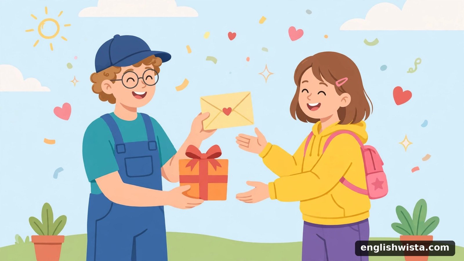 Person receiving a letter for whom