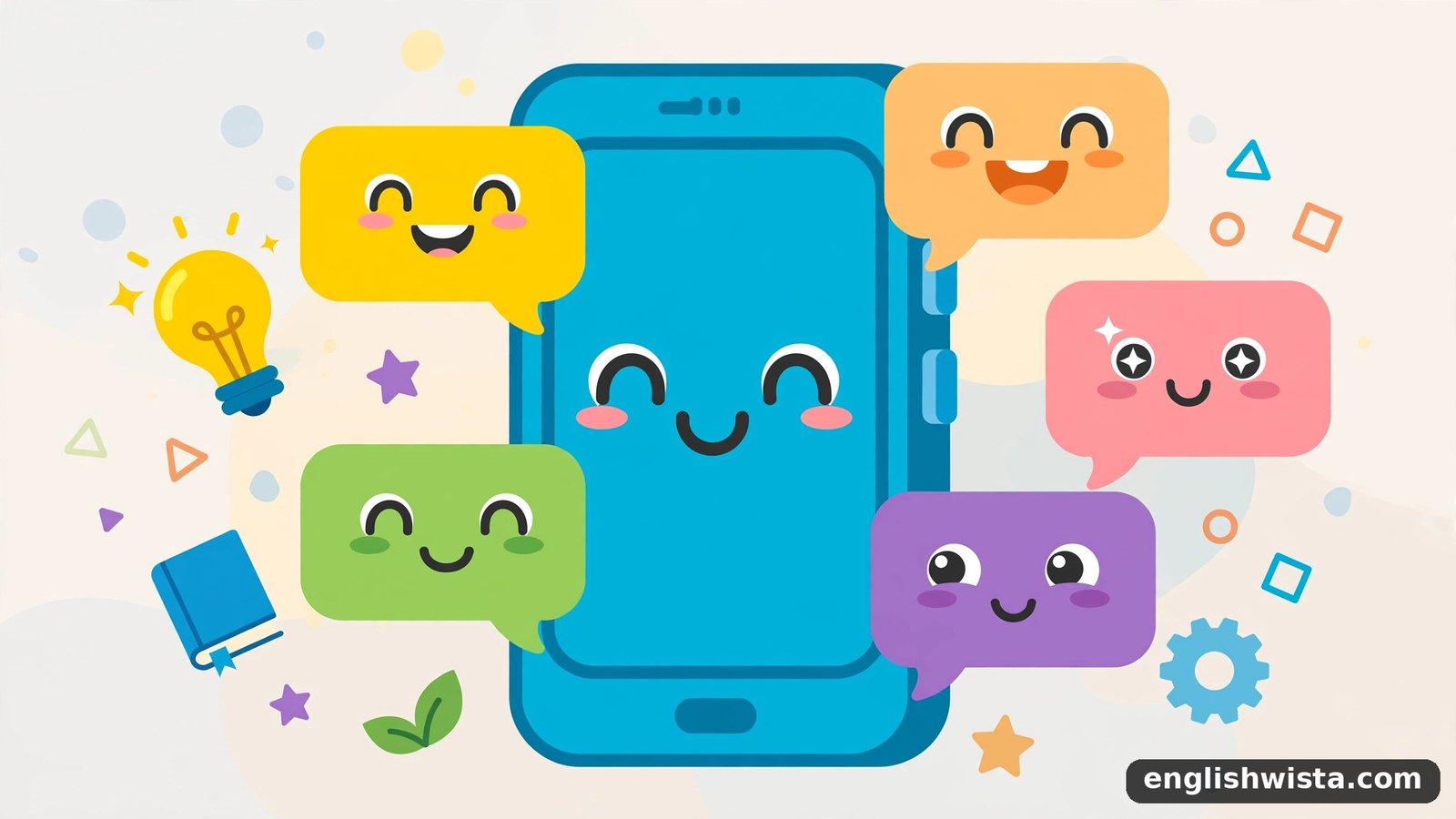 Phone chat illustration