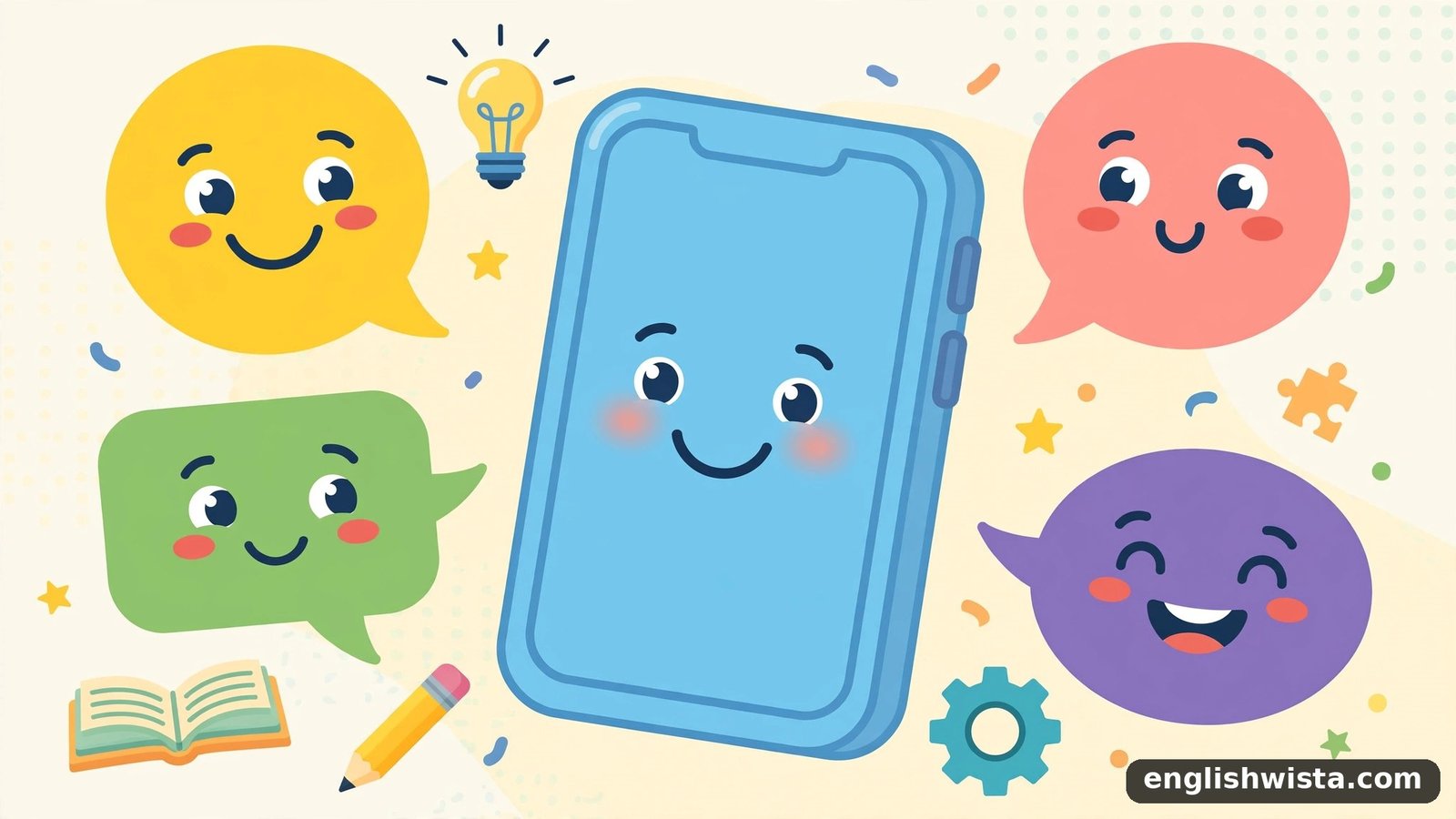 Phone chat illustration