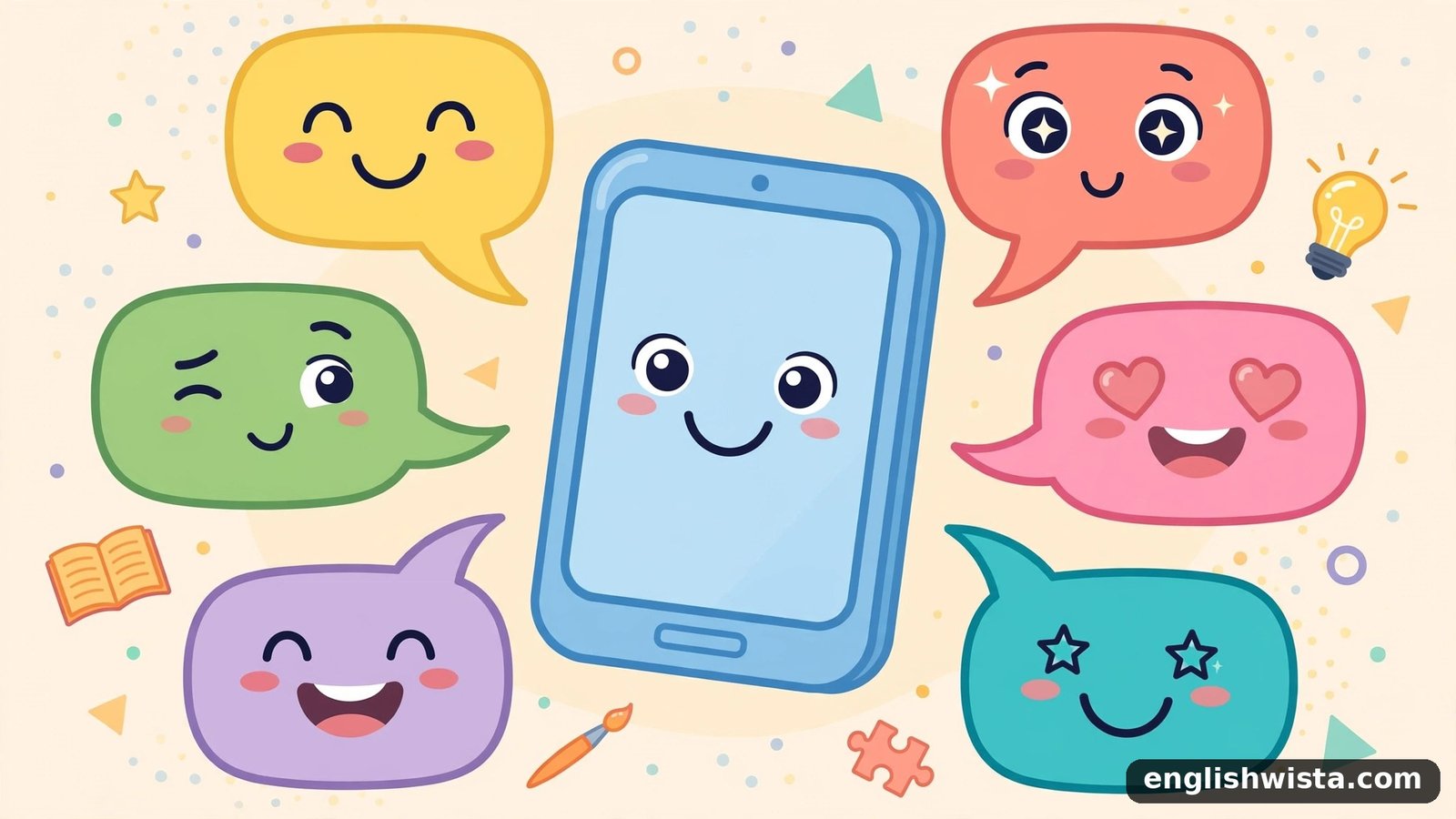 Phone chat illustration