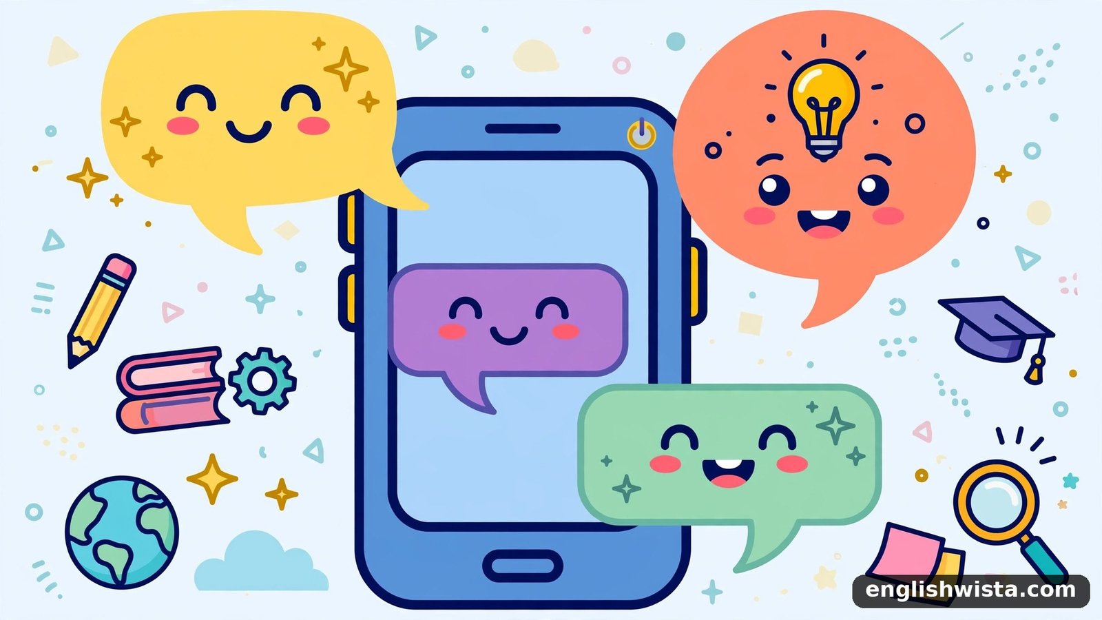 Phone chat illustration