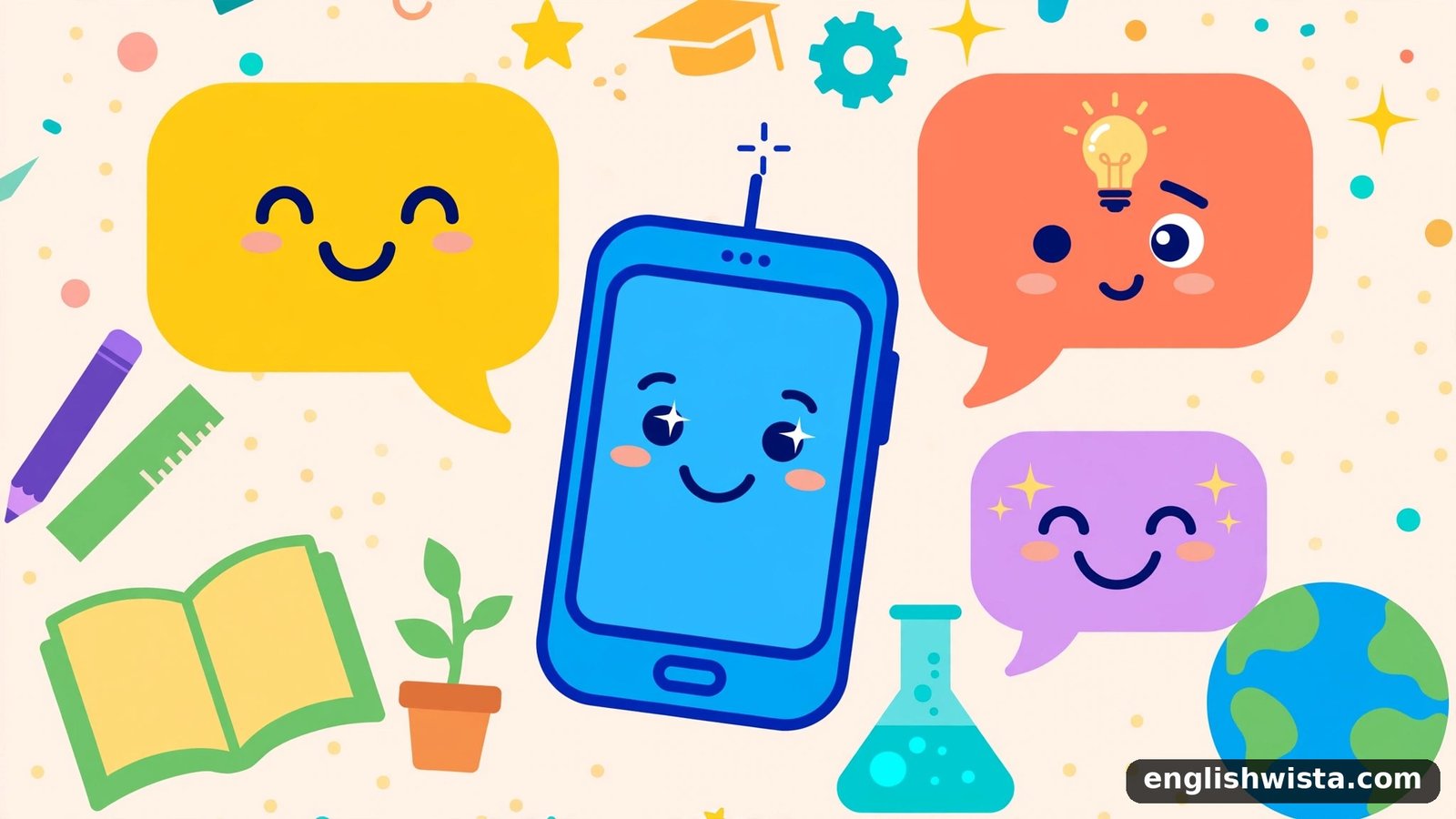Phone chat illustration