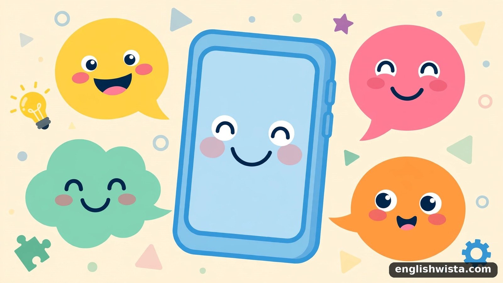 Phone chat illustration