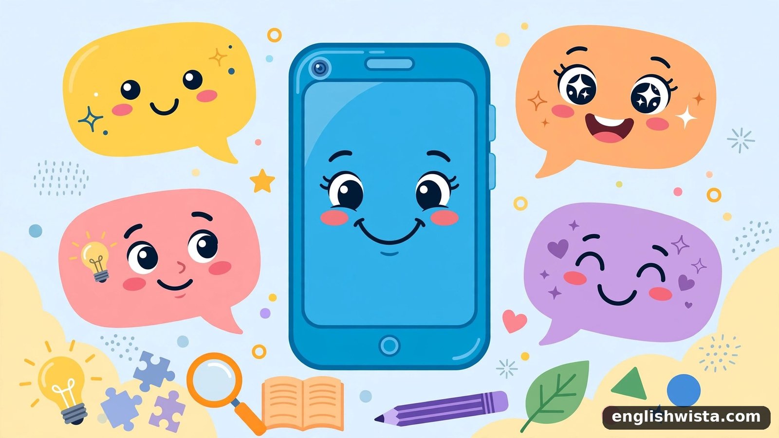 Phone chat illustration