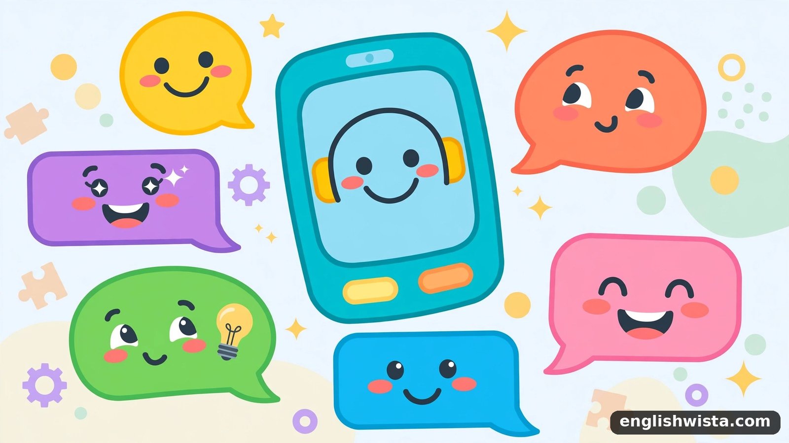 Phone chat illustration