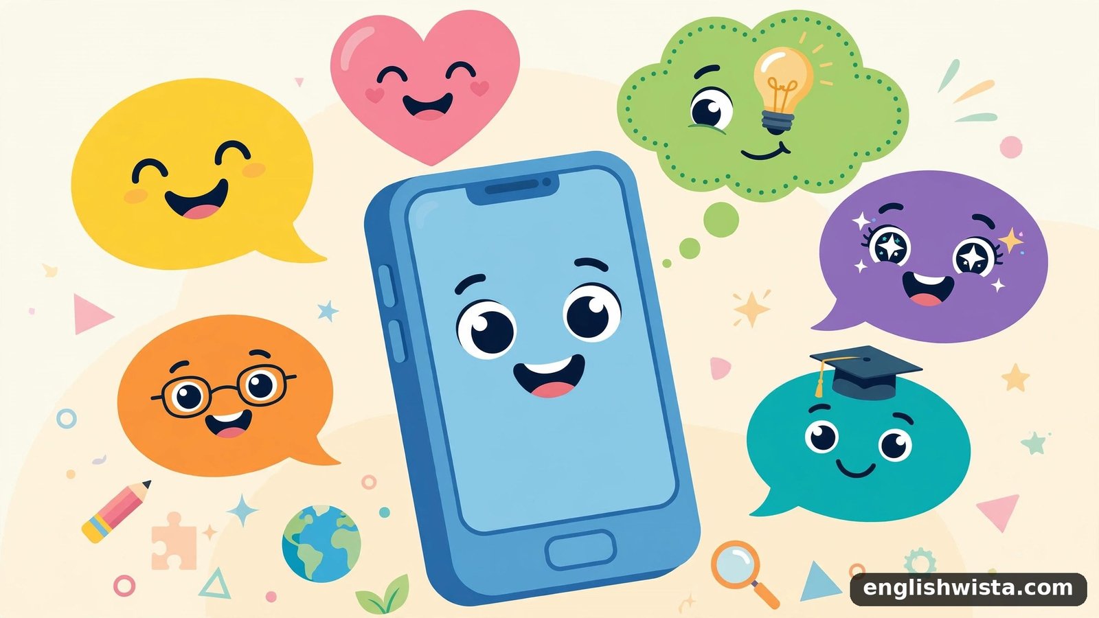 Phone chat illustration